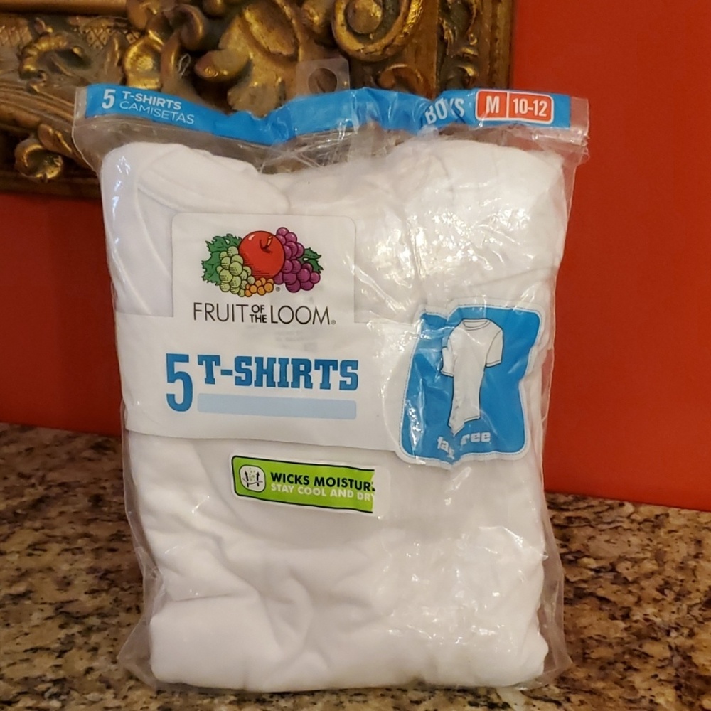 Boys Fruit of the Loom Tag-Free T-Shirts
